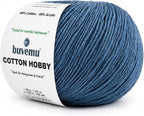 Cotton Hobby Yarn for Amigurumi Crochet & Knitting | 1.76 oz / 180 yds by buvemu