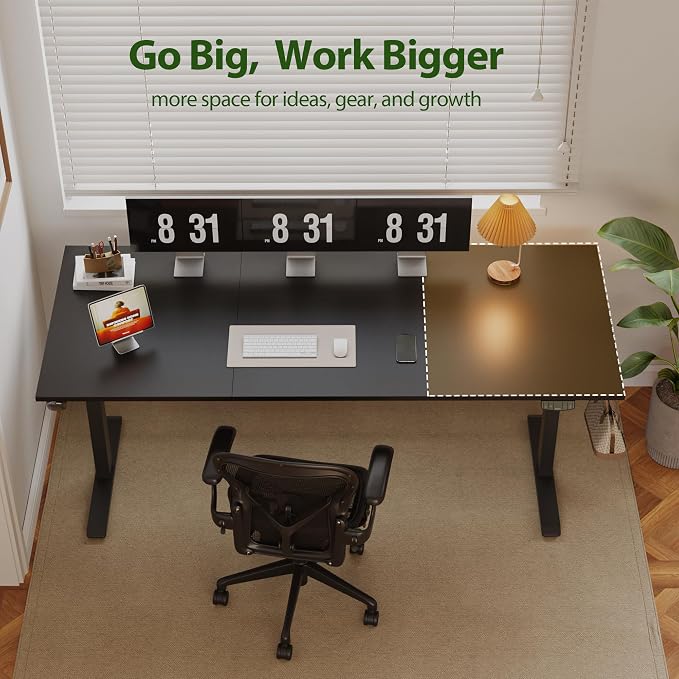 Agilestic Electric Standing Desk, 71 x 31.5 Inches Height Adjustable Desk - Image 4
