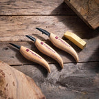 Flexcut Wood Carving Knives | Starter Set of 3 Woodcarving Knives | 1095 High - Image 5