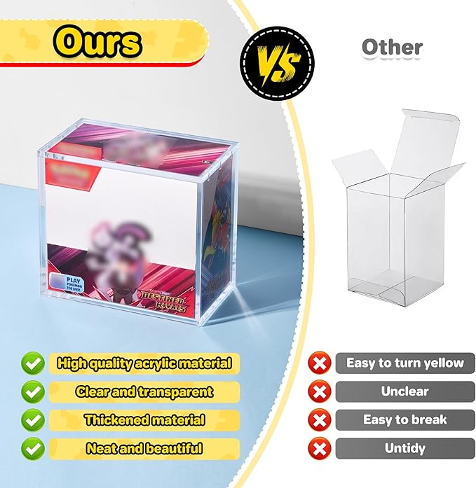 4 PCS PKMN Booster Box Acrylic Case, 5MM Acrylic Display Case, Dustproof and - Image 4
