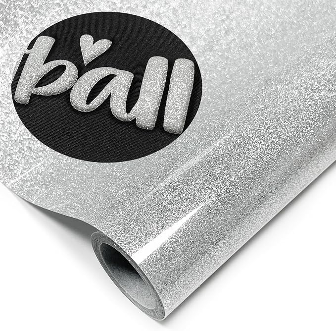 Glitter Puff Heat Transfer Vinyl, 12in X 5ft Iron on Vinyl | 3D Puff, Wash No by YIWLOER