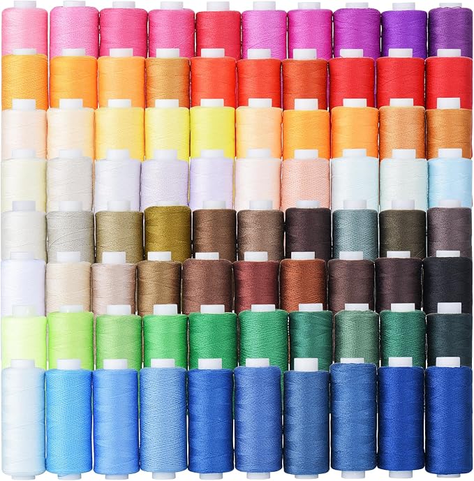 Simthread All Purpose Sewing Thread, 80 Spools Assorted Colors Each 400 Yards by Simthread