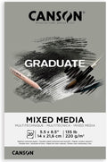 Canson Graduate Grey Toned Mixed Media Pad, 5.5x8.5 inch, 20 Sheets | Artist by Unknown