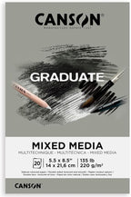 Canson Graduate Grey Toned Mixed Media Pad, 5.5x8.5 inch, 20 Sheets | Artist by Unknown