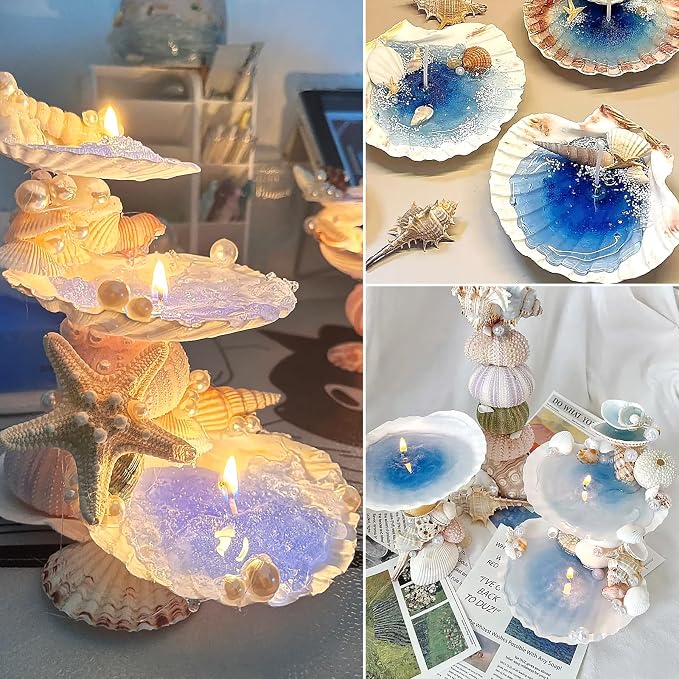 12 PCS Scallop Shells Natural Seashell, Fish Tank and Vase Filler - Image 4