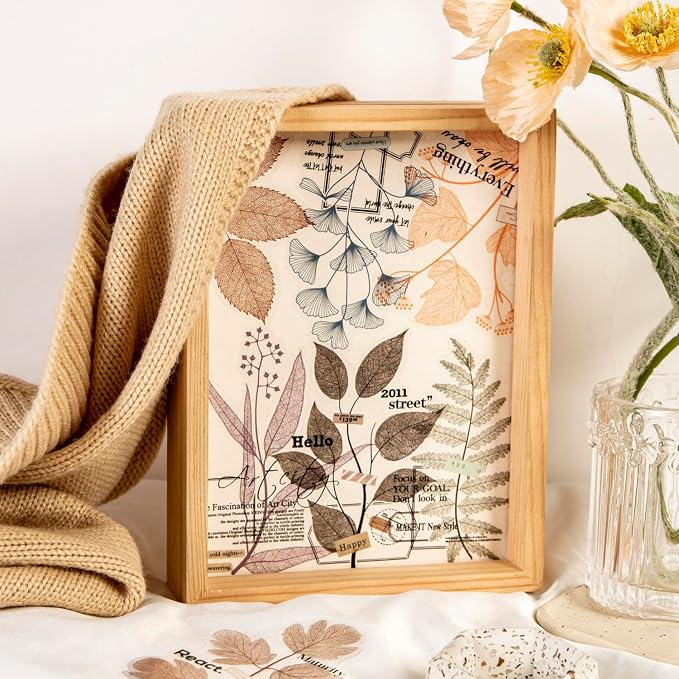 Yoksas 120Pcs Large Nature Plants Leaf Veins Stickers - Image 6