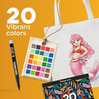 Zenacolor 20 Fabric Markers Pens Set - Image 3