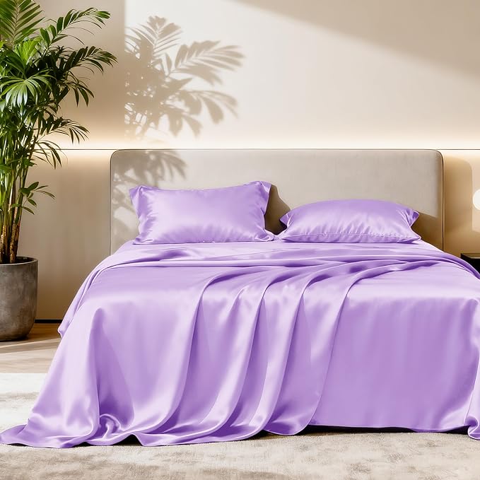 Love's cabin Twin Satin Sheets Sets by Lovescabin