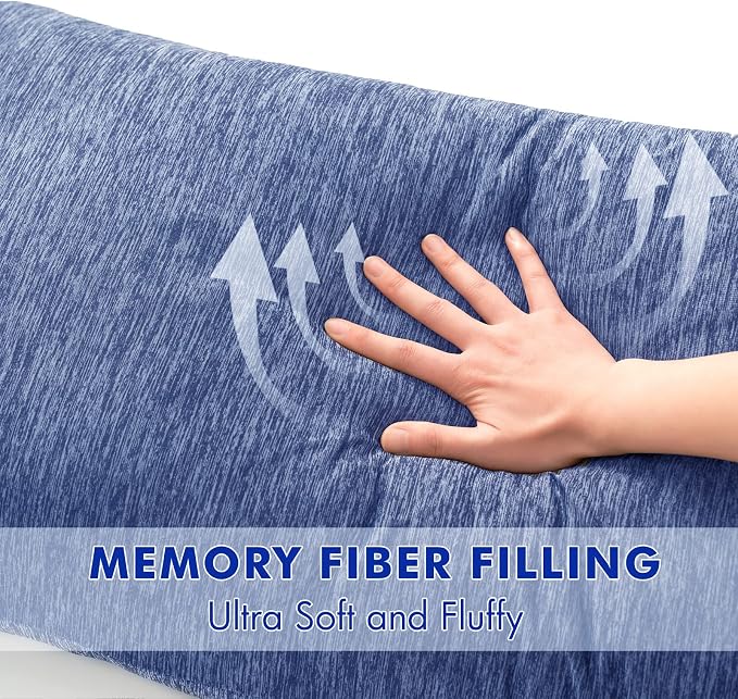 MIULEE Body Pillow for Adults Long Body Pillow for Side Sleeper Memory Foam - Image 4
