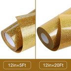 TORC Gold Glitter HTV Heat Transfer Vinyl Roll 12 inch x 20 ft Sparkly Iron on - Image 3