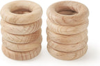 FoDau770 10pcs Natural Beech Wooden Rings, Unfinished Solid Wood Rings Heavy by FoDau770