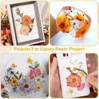 50pcs Boho Pressed Flowers Bulk, Vintage Dried Flower Leaves, Natural Fall - Image 4