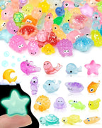 FIVEIZERO 102PCS Luminous Mini Resin Ocean Animals Bulk by FIVEIZERO