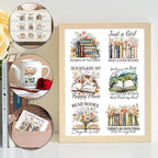 Rngmsi 20 Sheets Reading Books UV DTF Cup Wrap Cold UV DTF Transfer Sticker | - Image 4