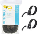 VELCRO Brand ONE-WRAP Cable Ties, 8 x 1/2" Black Cord Organization Straps by VELCROBrand