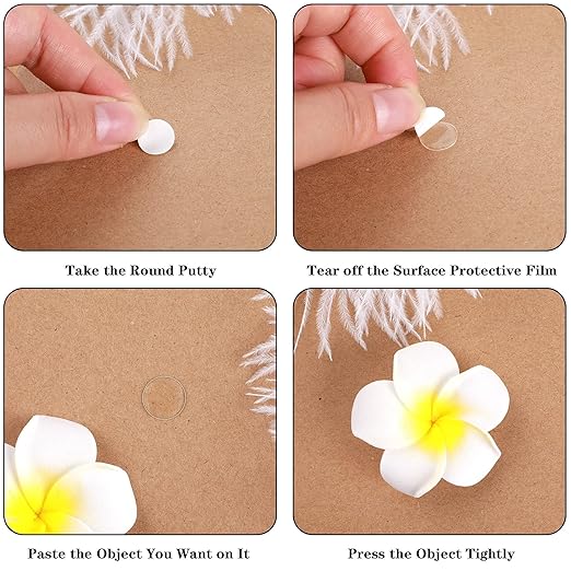 JANYUN 225 Pieces Double Sided Sticky Dot Stickers Removable Round Putty Clear - Image 4