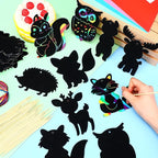 RoundFunny 80 Pcs Woodland Animals Scratch Card - Image 3