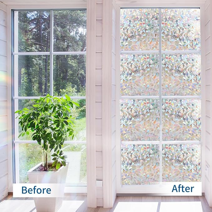 Bloss 3D Window Film Decorative Window Films Stained Glass Film Static Cling - Image 7