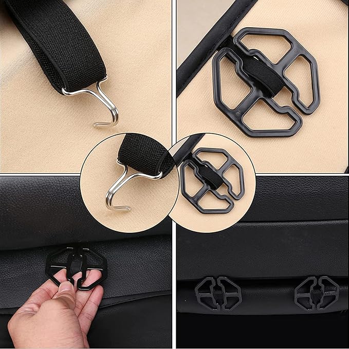 Coverado Car Seat Covers 5 Pieces, Full Set Universal Seat Covers for Cars, Waterproof Nappa Leather Auto Seat Protectors with Head Pillow, Car Interiors Fit for Most Sedans SUV Pick-up Truck, Black