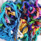 20-Piece Bright Cotton Yarn Strips 1 Yard Colorful Frayed Fabric Ribbon - Image 9