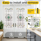 OHTMERU 3D Stained Glass Window Privacy Film, Heat Control UV Blocking Static - Image 5