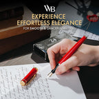 Wordsworth & Black Fountain Pen Set, Medium Nib, Includes 24 Ink Cartridges and - Image 2