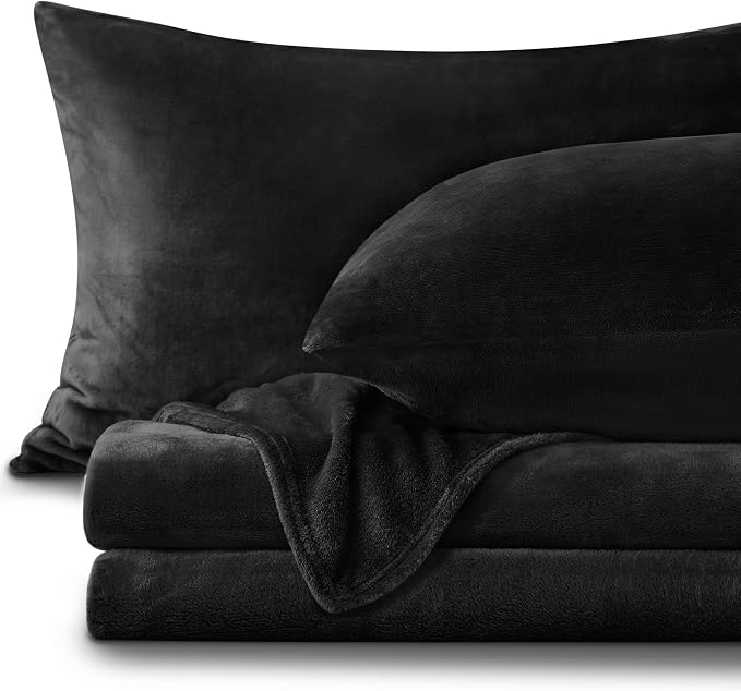 BEDELITE Flannel Sheets Full Size Black by BEDELITE