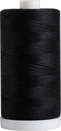 Connecting Threads Black 100% Cotton Thread Spool | Large 1200 yard thread spool by ConnectingThreads