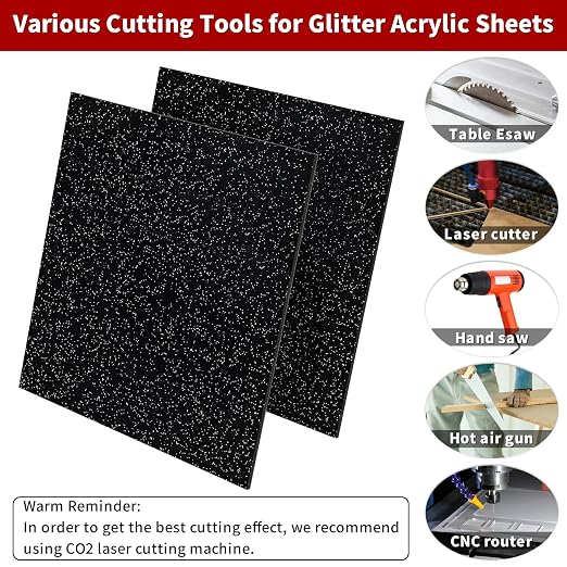 Glitter Acrylic Sheets 12 x 12 inch 1/8" Thick - Image 4