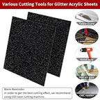 2 PCS 10 x 10 inch Glitter Colored Plexiglass Acrylic Sheets - Image 3
