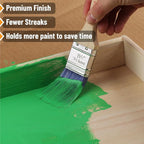 Bates- Paint Brushes, 6 Pack, Wooden Handle, Flat Wall Paint Brushes - Image 4