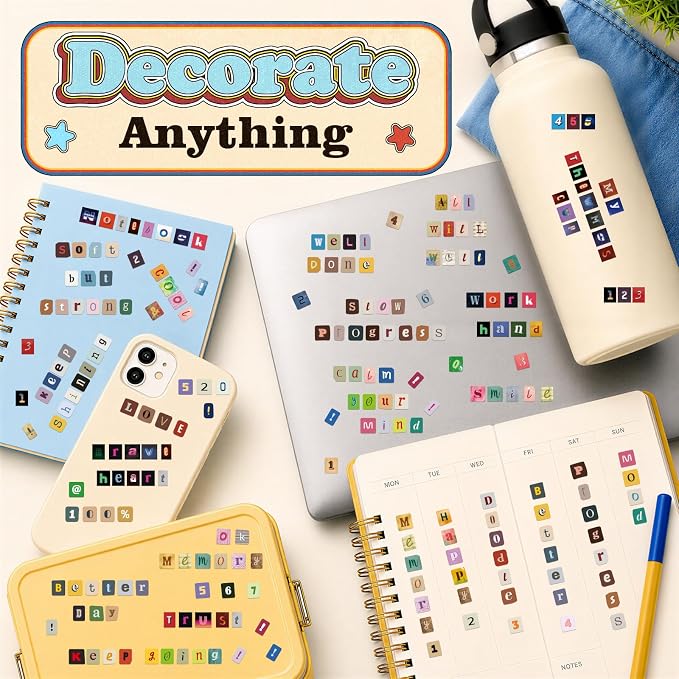 2608Pcs Magazine Letter Stickers - Image 4