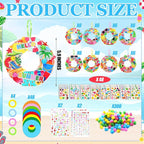 Hollowfly 48 Sets Summer Wreath Craft Kits Hello Summer DIY Hanging Ornaments - Image 3