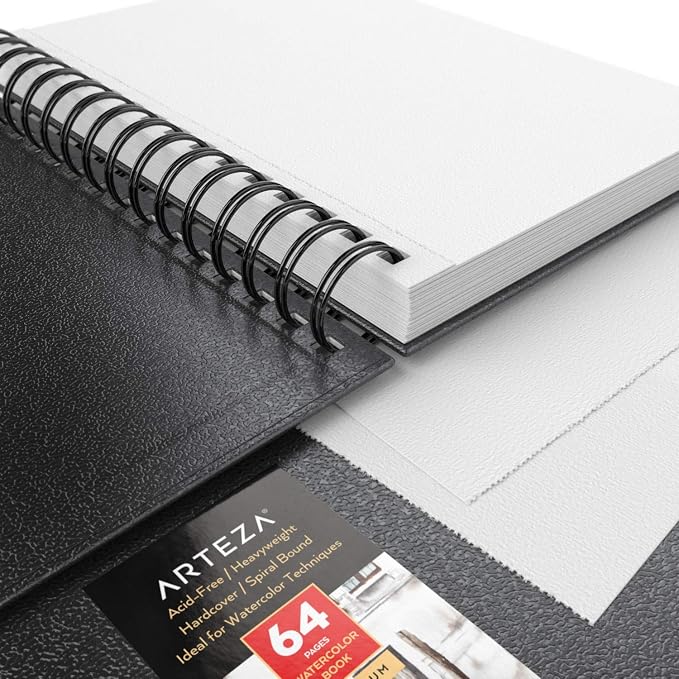 ARTEZA Watercolor Sketchbook Set, 64 Pages per Book, 5.5 x 8.5 Inches, - Image 7