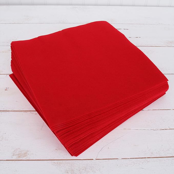 Threadart Red Premium Felt Sheets by ThreadArt
