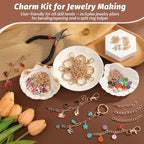 selizo 263Pcs Charms Lip Gloss Keychain Making Kit, DIY Craft Supplies - Image 4