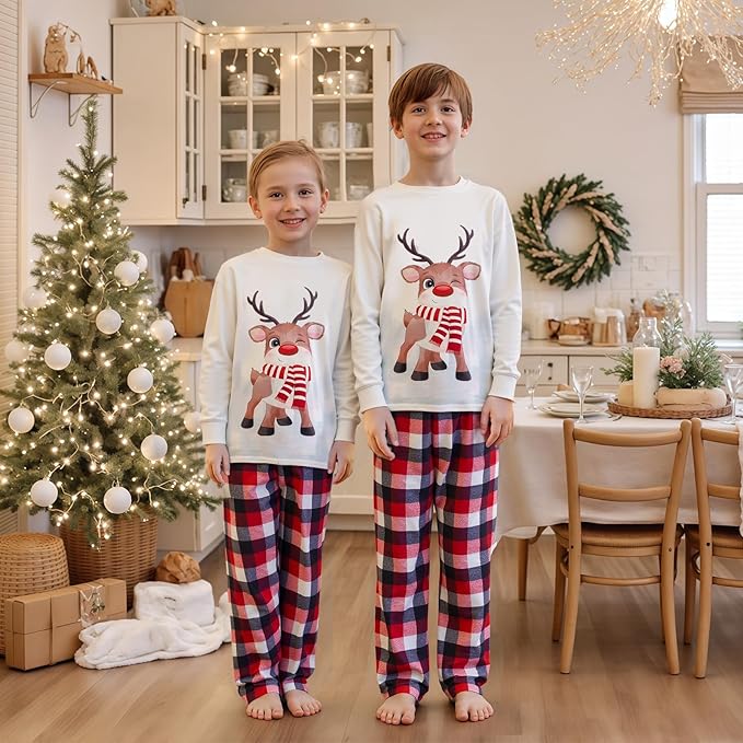 Awoscut Family Christmas Pajamas Matching Pajamas for Family, Xmas PJs Sets Holiday Sleepwear