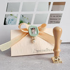 Frame Wax Seal Stamp, 3D Embossed Relief Carving Brass Head and Wood Handle - Image 5