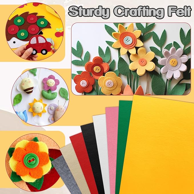 Luomorgo 8 Pcs 8 x 12 Inch Stiff Felt, 2mm Thick, - Image 5