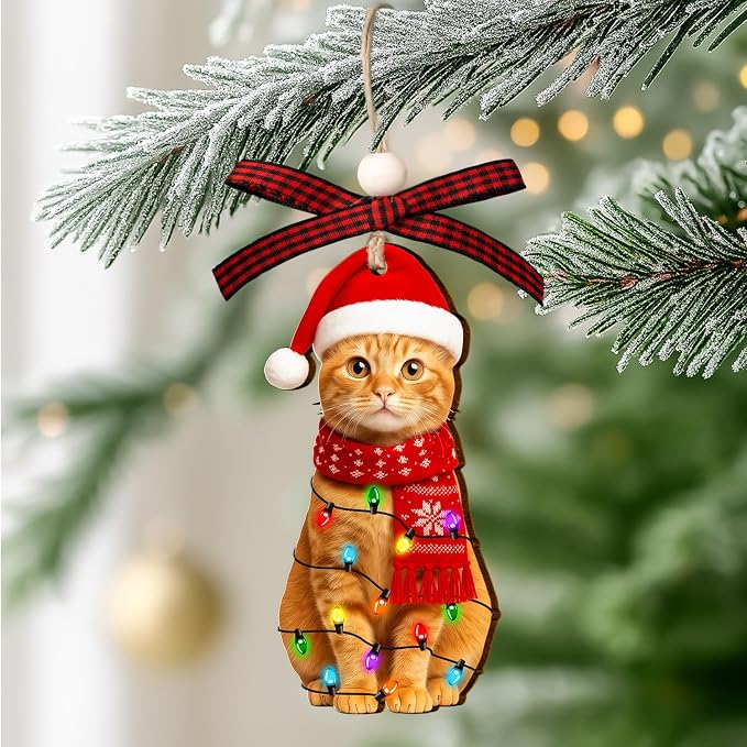 Orange Tabby Cat Ornament - Image 5