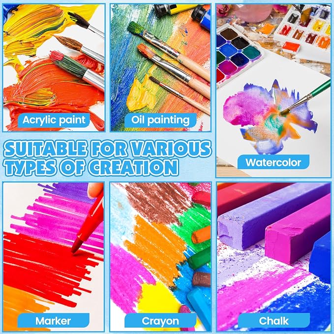 ESRICH Long Canvas for Painting, 8 Pack 4x12 Canvas Boards for Painting Cotton - Image 4