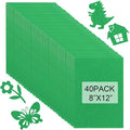 40 Pcs Stiff Felt Fabric Sheet for Crafts, 1mm Thick and 8”x12”Green Felt by Tiparts