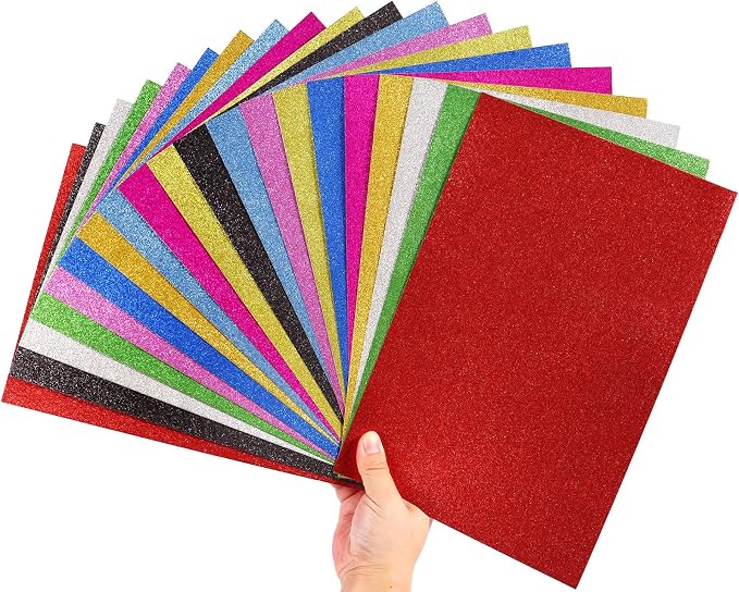 20 Sheets Glitter Decorative Cardstock Paper 30 X 20cm A4 Paper by Mluchee