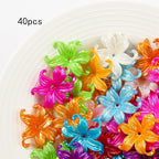 40pcs Flower Shape Beads Color Pearl Electroplate Flower Beads Pearl Lily Beads - Image 2