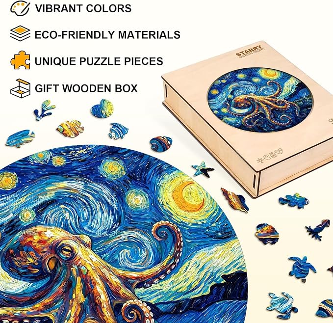 Ocean Night Octopus Puzzles Adults Gifts - Image 2