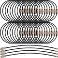 ROYHOO 50PCS Black Stainless Steel Wire Keychains Cable, Key Rings, Heavy Duty by Unknown