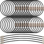 ROYHOO 50PCS Black Stainless Steel Wire Keychains Cable, Key Rings, Heavy Duty by Unknown