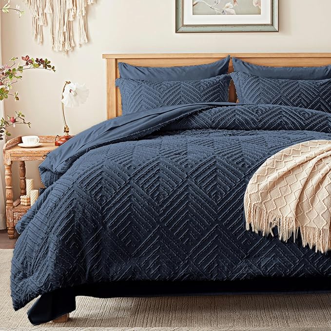 Zzlpp Full Comforter Set 7 Pieces, All Season Boho Bedding Sets - Image 2