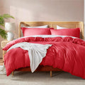 Nestl Red California King Duvet Cover Sets by Nestl