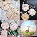 10Pcs 10Inch Cutouts Blank Round Wood Slice Wood Circles - Image 4